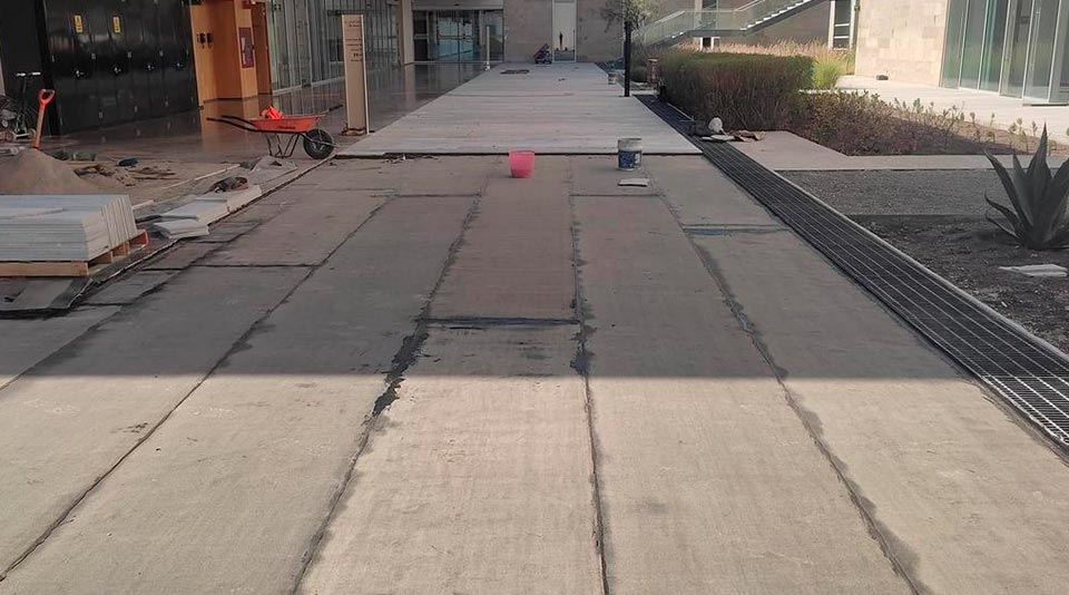 Sistema prefabricado liso para recibir porcelanato o mármol